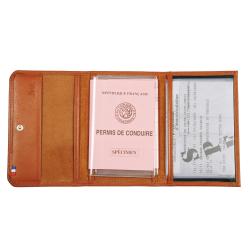 Porte document, le porte papier de voiture, étui carte grise et documents  administratifs obligatoires en cuir